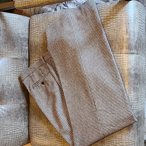 Eddie Bauer Black/White Houndstooth Wool Trousers/Pants sz 10 - Picture 10 of 10
